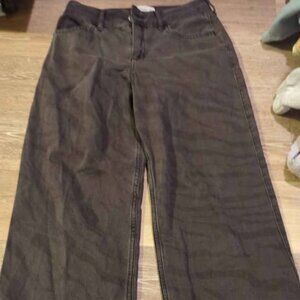 Abercrombie kids girls size 13/14 long high rise wide leg jeans